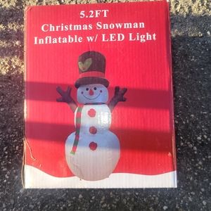 NWT LED inflatable snowman
